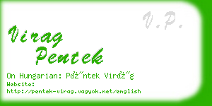 virag pentek business card